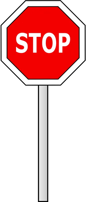 Red Stop Sign Octagon PNG