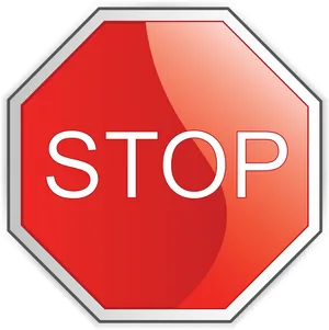 Red Stop Sign Octagon PNG image