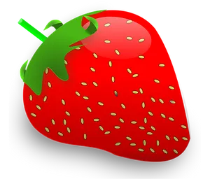 Red Strawberry Illustration PNG image