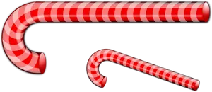Red Striped Candy Cane Graphic