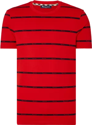 Red Striped Crewneck T Shirt PNG image