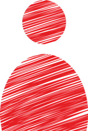 Red Striped Icon Abstract