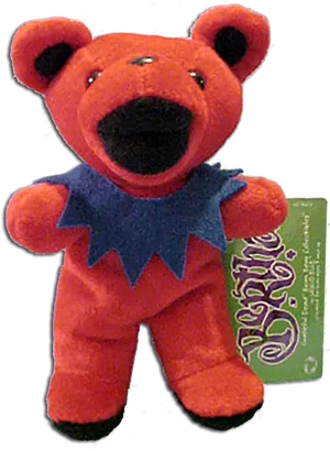 Red Stuffed Bear Toy PNG image