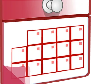 Red Styled Calendar Clipart PNG image