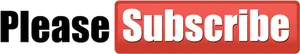 Red Subscribe Button Banner PNG image