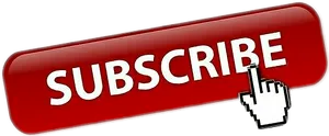 Red Subscribe Button Cursor PNG image