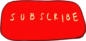 Red Subscribe Button PNG image