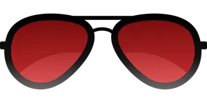 Red Sunglasses Black Background PNG image