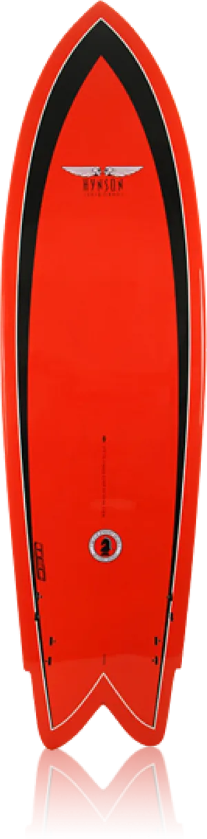 Red Surfboard Standing Vertical PNG