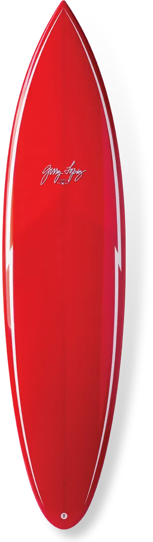Red Surfboard Top View PNG image
