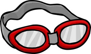 Red Swimming Goggles Illustration PNG image