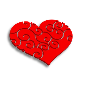 Red Swirl Heart Graphic