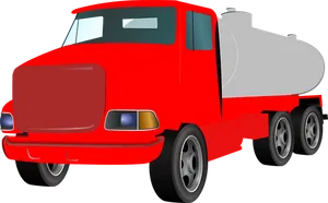 Red Tanker Truck Illustration
