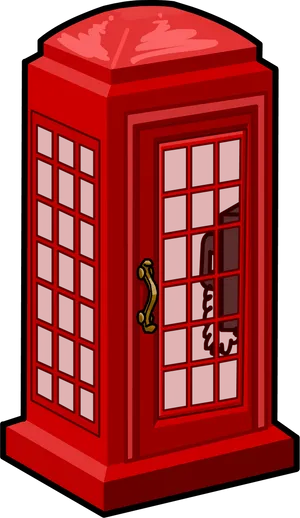 Red Telephone Booth Clipart PNG image