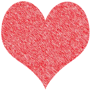 Red Textured Heart Black Background
