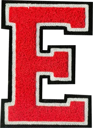 Red Textured Letter E PNG image