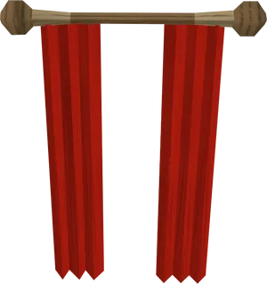 Red Theater Curtains3 D Model PNG image