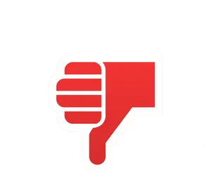 Red Thumbs Down Icon PNG image