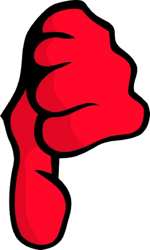 Red Thumbs Down Symbol PNG image