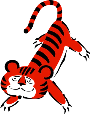 Red_ Tiger_ Silhouette_ Vector