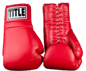 Red Title Boxing Gloves PNG image