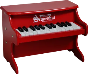 Red Toy Piano Classic Design PNG image