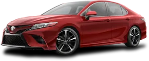 Red Toyota Camry Side View PNG image