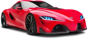 Red Toyota Supra Concept Car PNG image