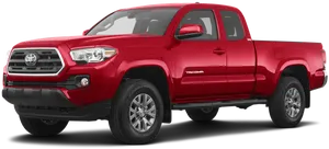Red Toyota Tacoma Pickup Truck PNG image
