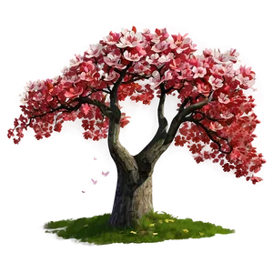 Red Tree In Blossom Png 70 PNG image