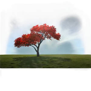 Red Tree In Dreamy Landscape Png 95 PNG image