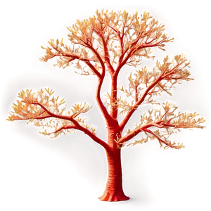 Red Tree In Golden Hour PNG 13 PNG