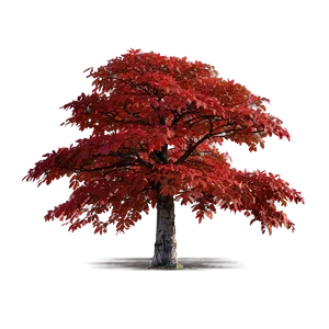 Red Tree On Hillside Png 25 PNG image