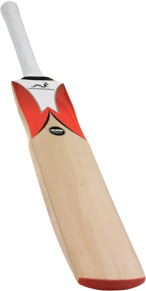 Red Trimmed Cricket Bat PNG image