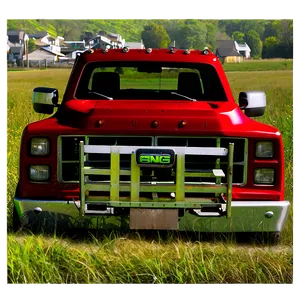 Red Truck In Field PNG 63