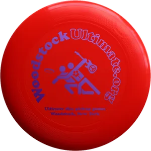 Red Ultimate Frisbee Disc PNG image