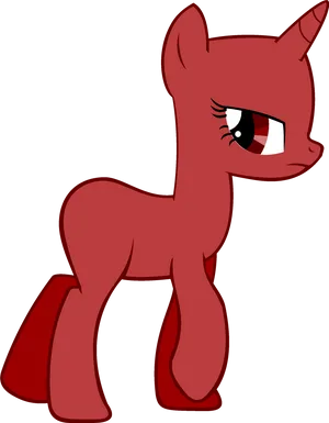 Red_ Unicorn_ Vector_ M L P_ Base PNG image