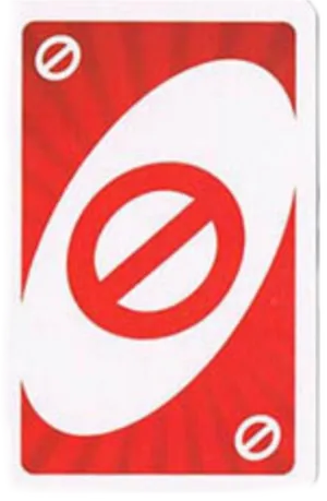 Red Uno Reverse Card PNG image