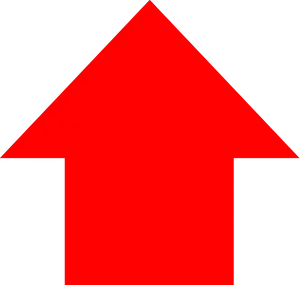 Red Up Arrow Graphic PNG image