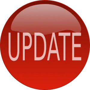 Red Update Button PNG image