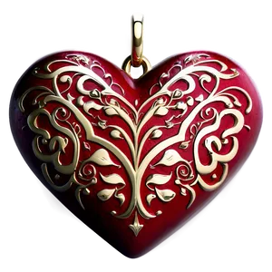 Red Valentine Heart PNG 05242024