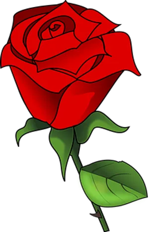 Red Vector Rose Art