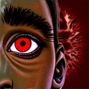 Red Veined Eyes Png 06212024 PNG image