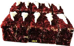 Red Velvet Cake Slices PNG image