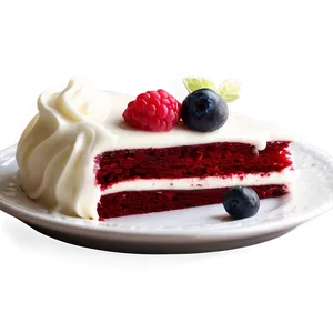 Red Velvet Cake With Berries Png 06292024 PNG image