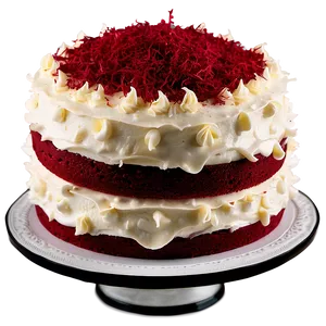 Red Velvet Cake With Coconut Cream Frosting PNG Nas76 PNG