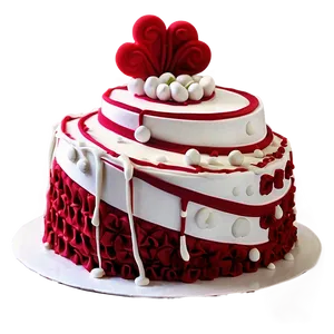 Red Velvet Cake With Fondant Decoration PNG Kxw49 PNG