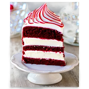 Red Velvet Cake With Meringue Icing PNG Pql99 PNG