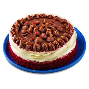 Red Velvet Cake With Nutella Frosting PNG 06292024