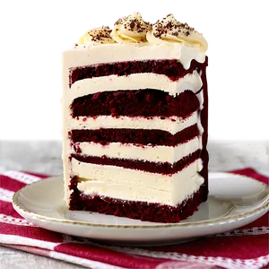 Red Velvet Cake With Nutella Frosting PNG Guj54 PNG